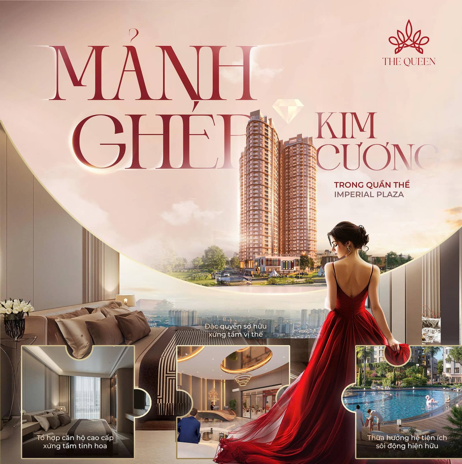 Không gian sống sang trọng dành cho giới thành đạt tại The Queen
